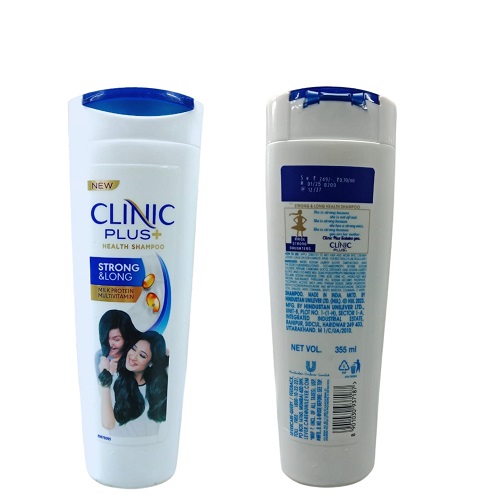 Clinic Plus Strong & Long Milk Protein Multivitamin Shampoo 355 ml | For Men & Women