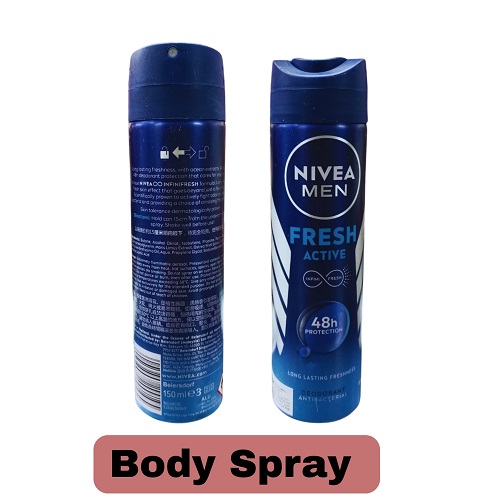 Nivea Men Deodorant Fresh Active 48h Long lasting Freshness - 150ml INDIAN