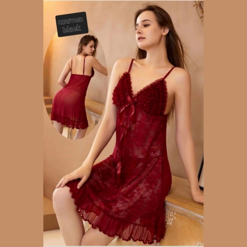 Women’s Chemises Sexy Lace Mini Babydoll Night Dress.
